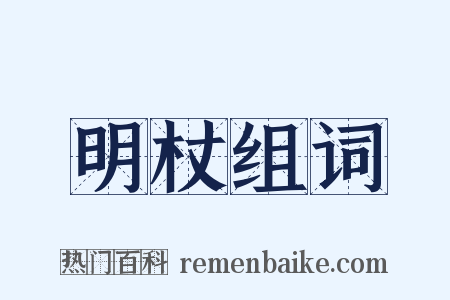 明杖组词是什么意思的图片